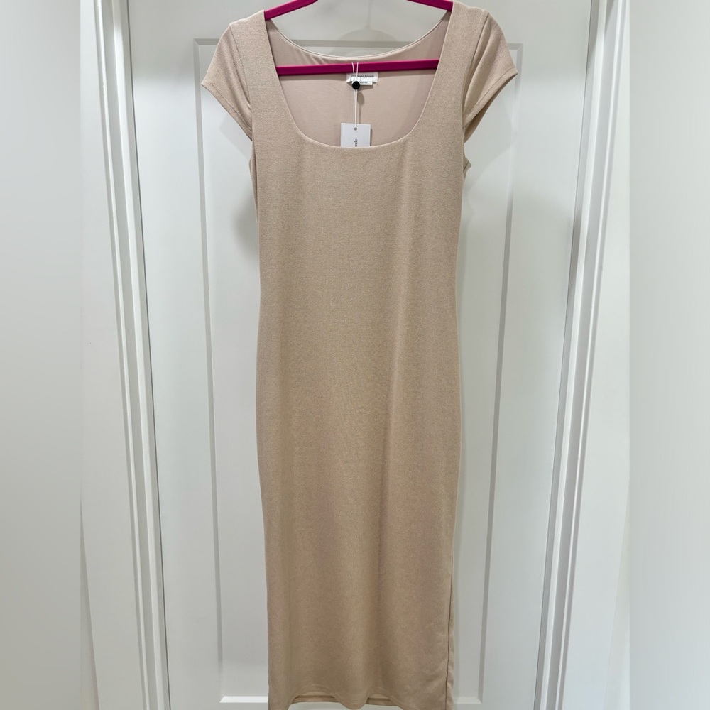 Lover & Friends cap sleeve square neck knit dress